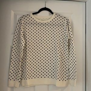 Madewell cream baby dot thin sweatshirt